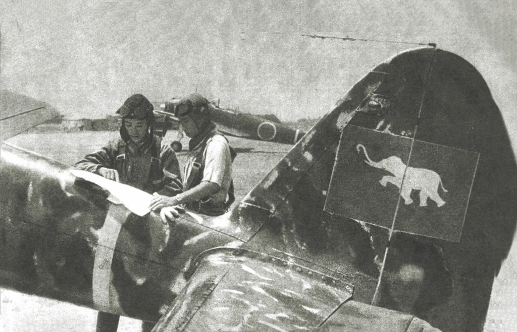 A Thai and Japanese pilot compare notes by an “Oscar” fighter (above); the RTAF adopted the elephant insignia in late 1942. One foe they faced: the China-based U.S. Fourteenth Air Force, under Major General Claire Chennault (below). (AviationofJapan.com)
