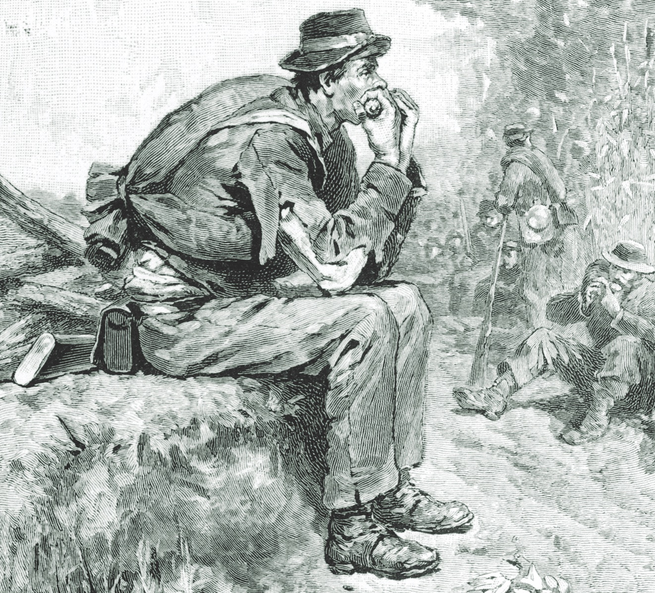 A Rebel soldier gnaws on a corn cob during the 1862 Maryland Campaign. As Hunter would note, limited or nonexistent rations was a dire problem for Lee’s army during its march to Sharpsburg. (Pictorial Press/Alamy Stock Photo)
