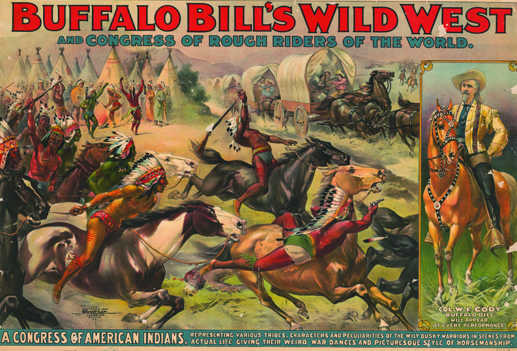 Poster advertising the traveling Wild West show promoted by the impresario William Cody. (Library of Congress)