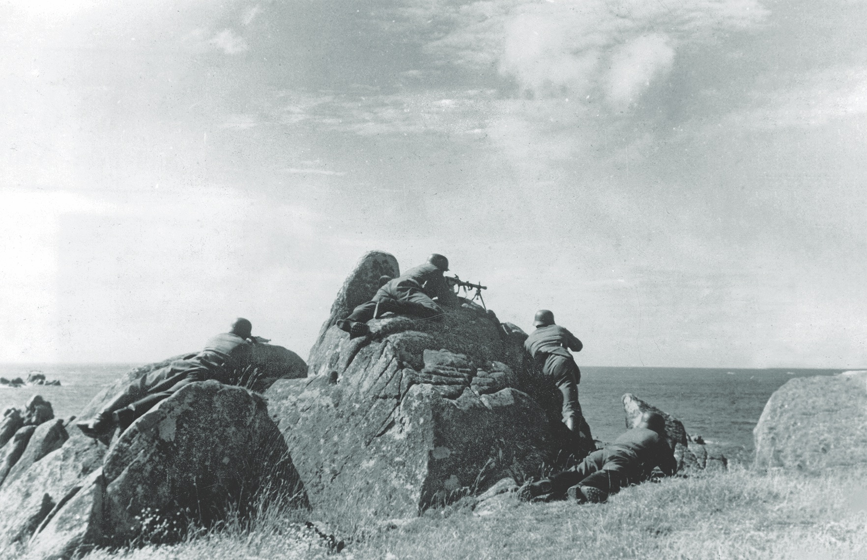 German troops man a defense post in the Channel Islands. (Bridgeman Images)