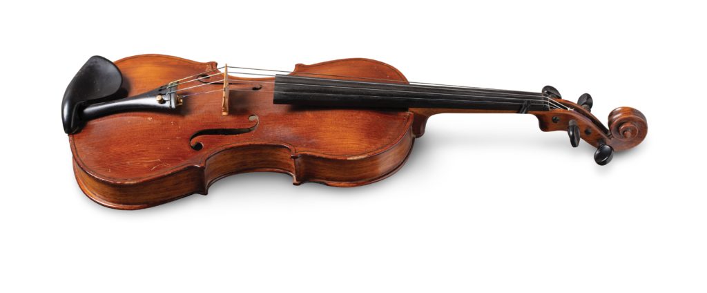 LET THE MUSIC SET YOU FREE: First Lieutenant Clair Cline of the 448th Bombardment Group wasn’t a professional instrument-maker, but he was a musician—and a handy woodworker with time to kill. During his time as a POW in Germany’s Stalag Luft I in 1944, Cline built a working violin from planks harvested from bed slats, aid crates, and table legs. His tools: broken glass, table knives, and glue scraped from underneath mess hall tables. The project took him just four months; pieces including a plastic chinrest were added after the war. 
