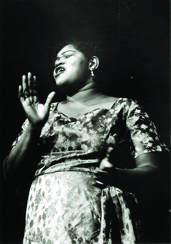 Willie Mae (Big Mama) Thornton, recorded the original “You Ain’t Nothin’ But a Hound Dog” in Los Angeles. (Val Wilmer/Redferns/Getty Images)