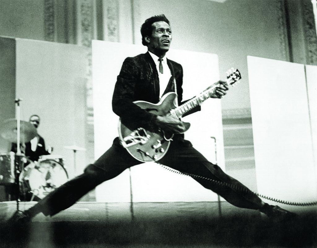 Kinetic songwriter Chuck Berry and his pyrotechnic picking inspired generations of would-be guitar heroes. (Lifestyle Pictures/Alamy Stock Photo)