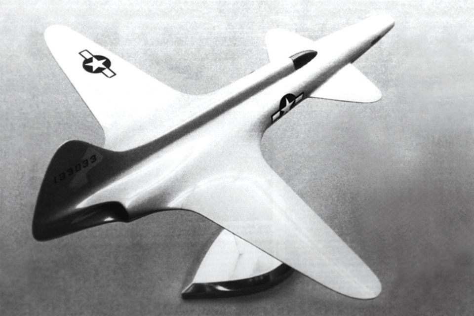 Lockheed’s first jet aircraft design, the futuristic L-133, never left the drawing board. (Lockheed Martin)