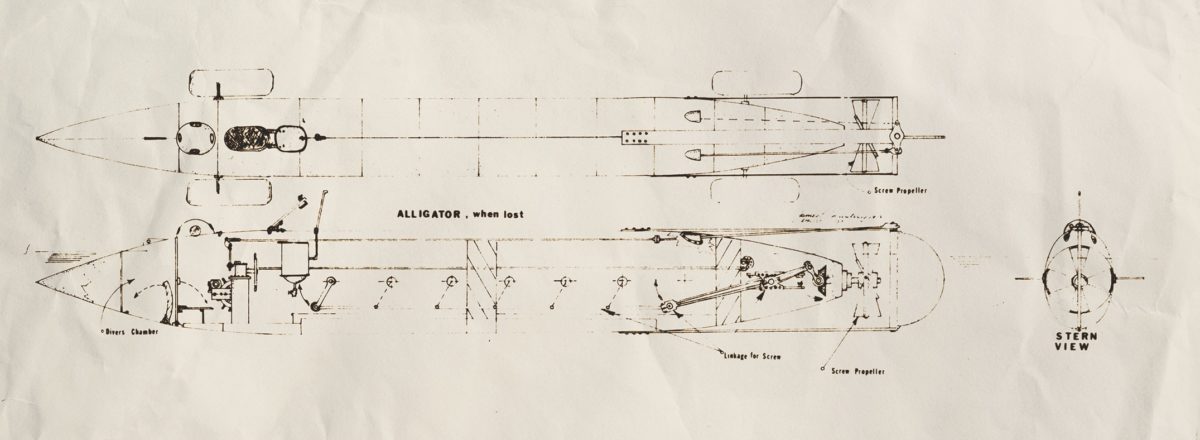 Diagram of USS Alligator