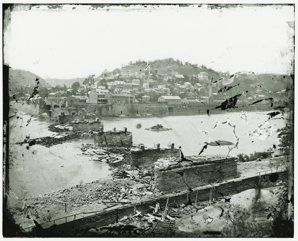 War-torn Harpers Ferry, West Virginia, at the close of the American Civil War