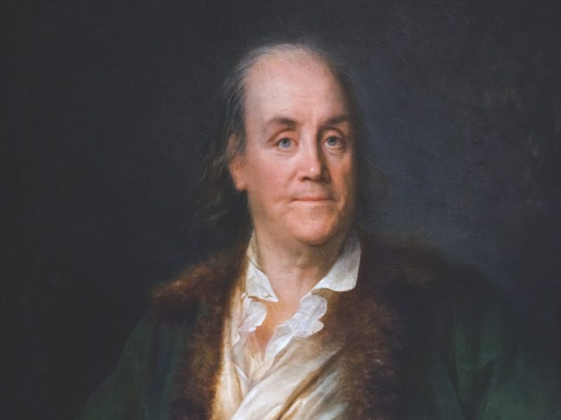 Benjamin Franklin, portrait by Anne-Rosalie Bocquet Filleul