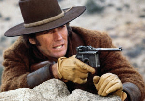 Clint Eastwood using C96 Mauser in Western film Joe Kidd