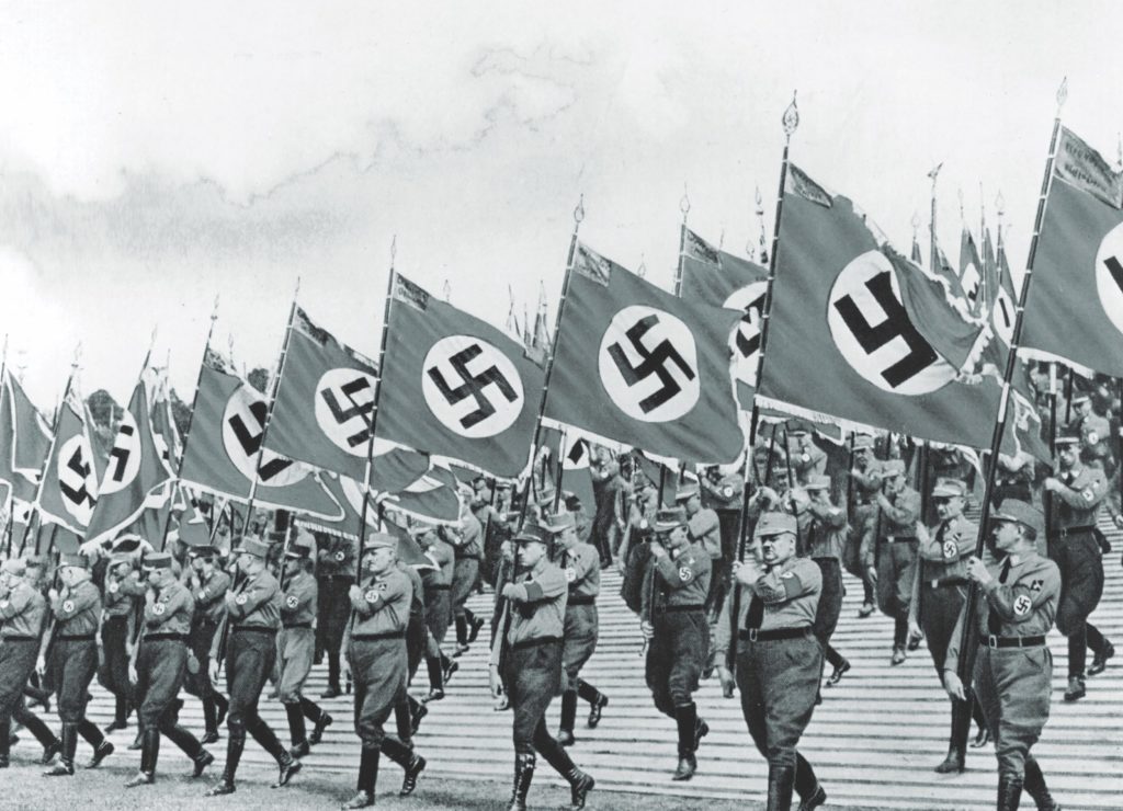 Nazi party members carry swastika flag WW2 Feb2022 1 scaled 1024x740.