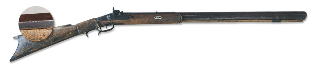 Tob Tobin's Hawken Rifle with notches on barrel