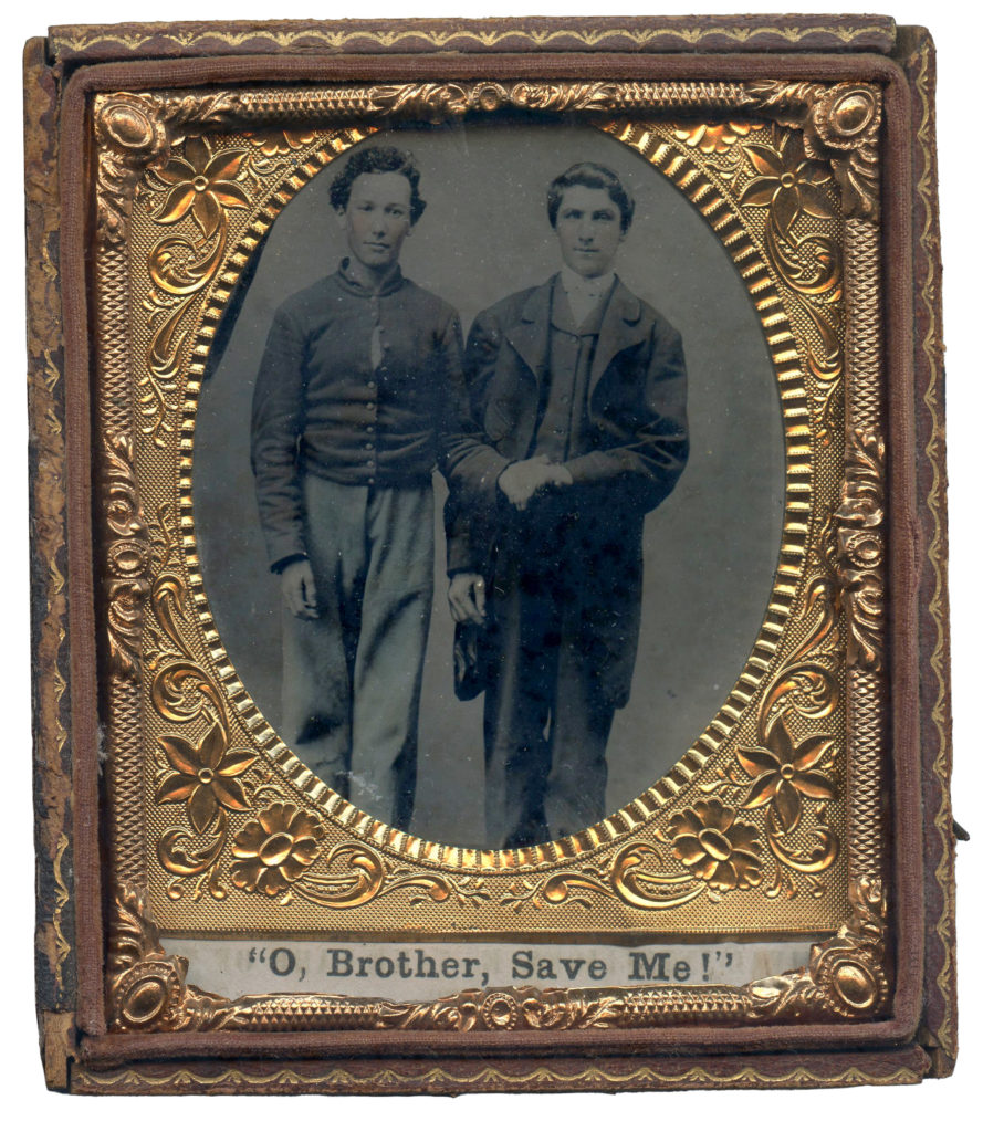 Framed photo of brothers