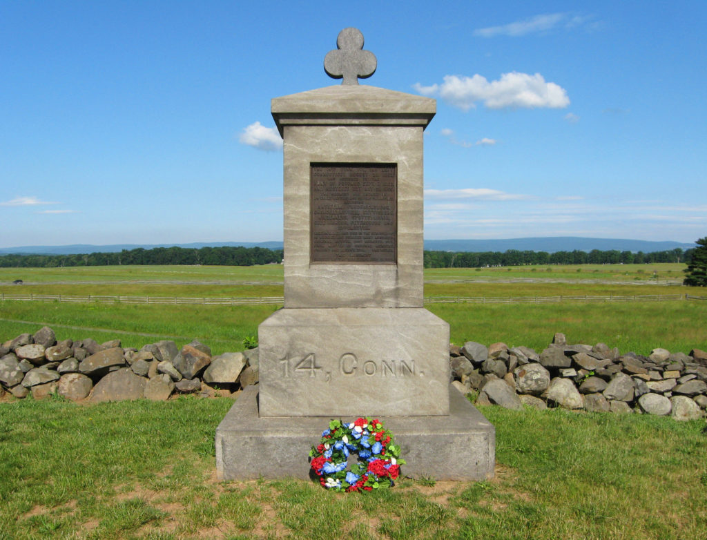 14th Connecticut monument at Gettysburg