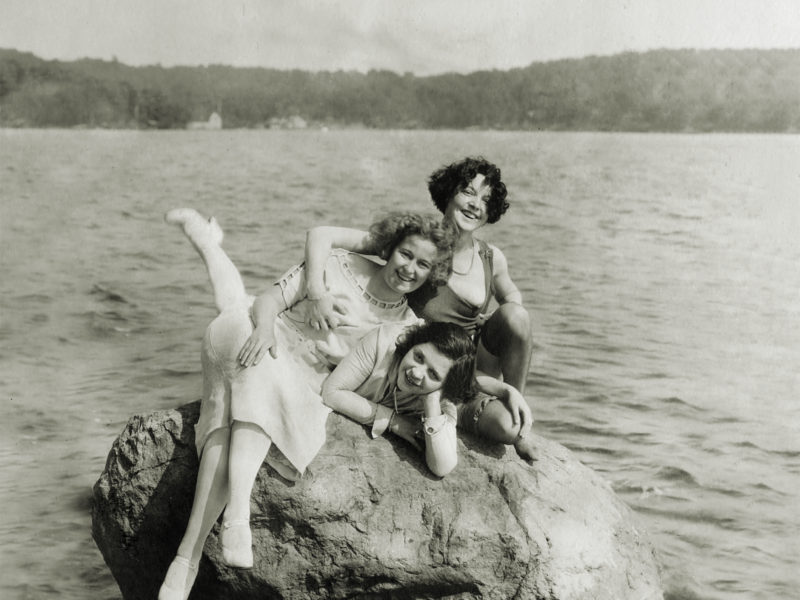 Polly Adler with friends at lake Opatcong in New Jersey, 1923.