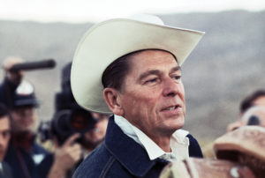 Photo of California governor Ronald Reagan in 1968.