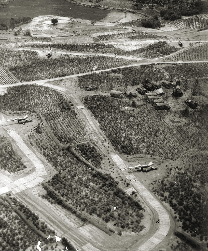 A reconnaissance photo of a SAM site in North Vietnam. (Official USAF released by DoD Aug 16, 1965)