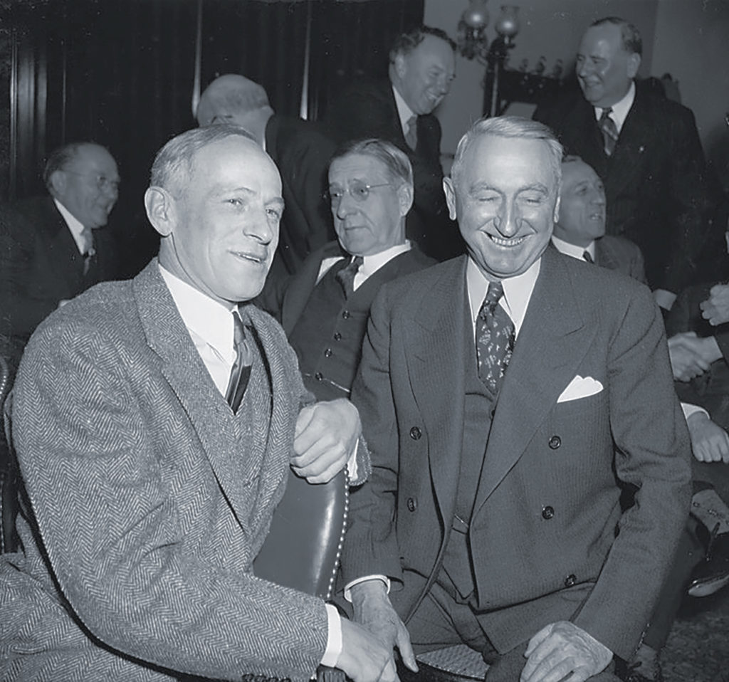 Left, Senators Tydings and George at the Democratic Caucus on New Year’s Eve 1938.