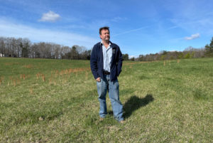 Dirk Warner stands on Cumberland Church battlefield