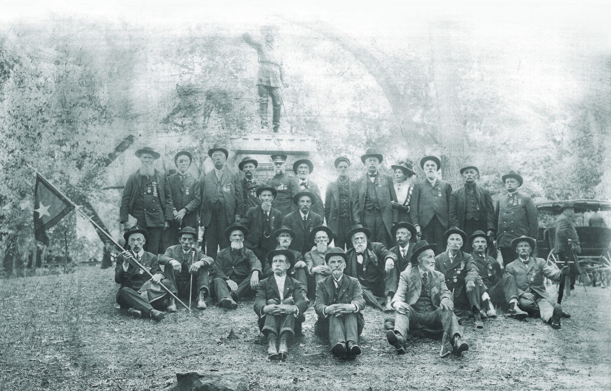 People gathered at Greene Monument dedication at Gettysburg
