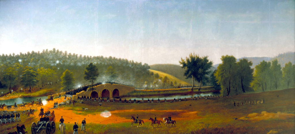 James Hope painting of Burnside Bridge, Antietam