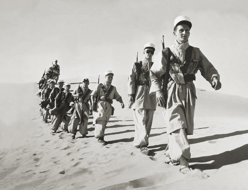 Legionnaires patrol the Sahara Desert