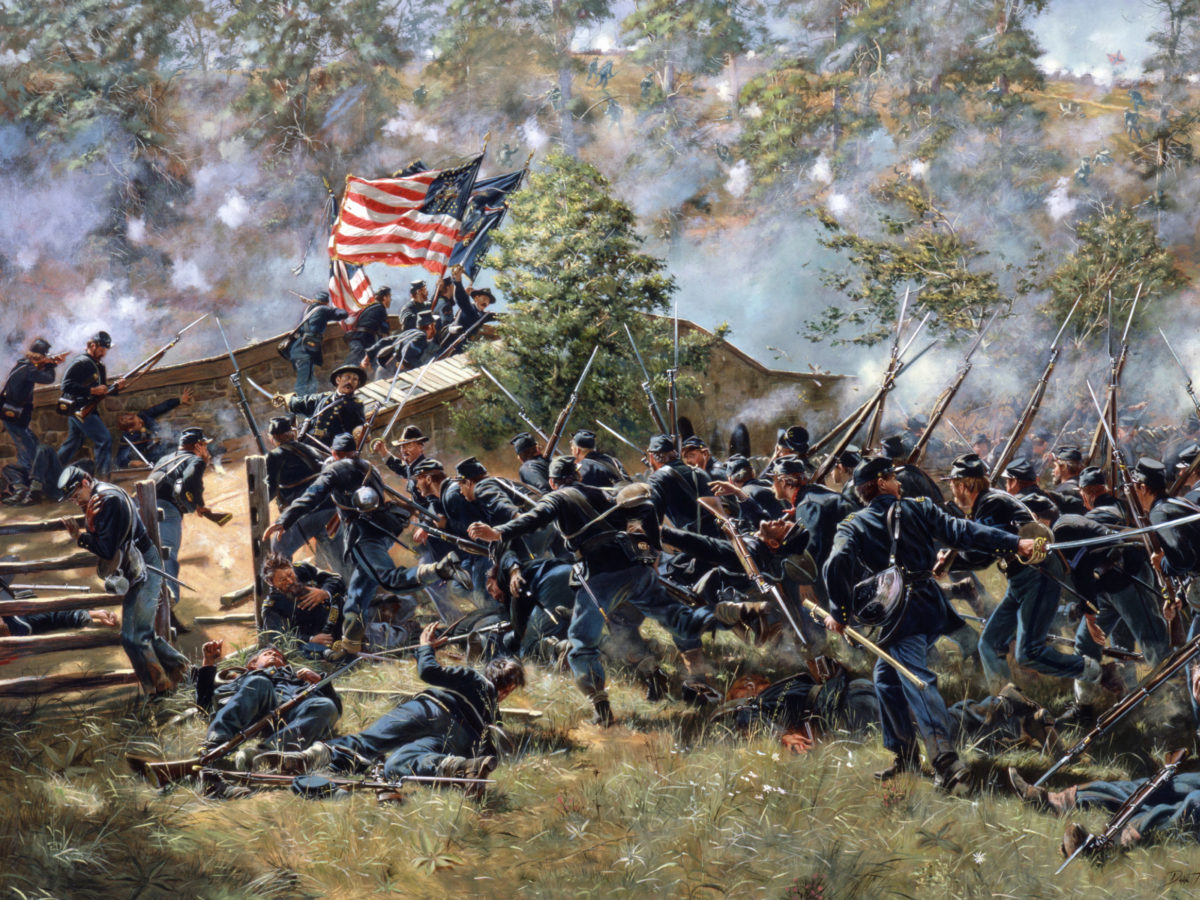 Union 9th Corps troops at Burnside Bridge