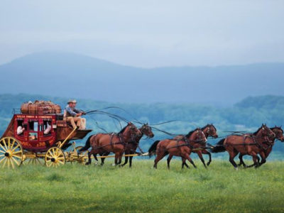Wells Fargo & Company's logo features a stagecoach
