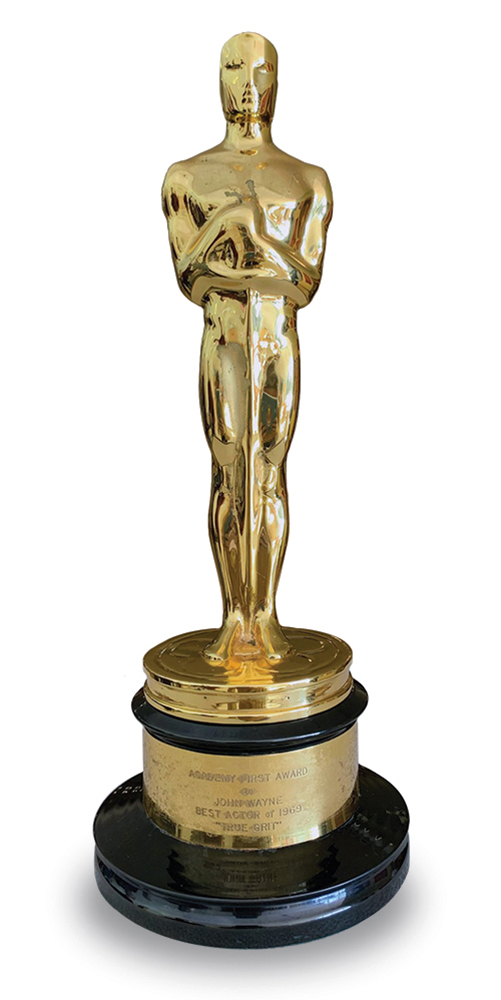 John Wayne's Academy Award for Best Actor in the 1969 film True Grit