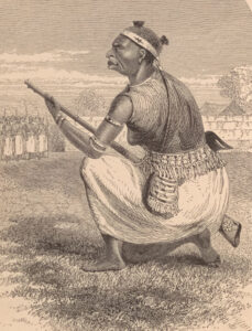 Sketch of a Dahomey "Amazon," 1864