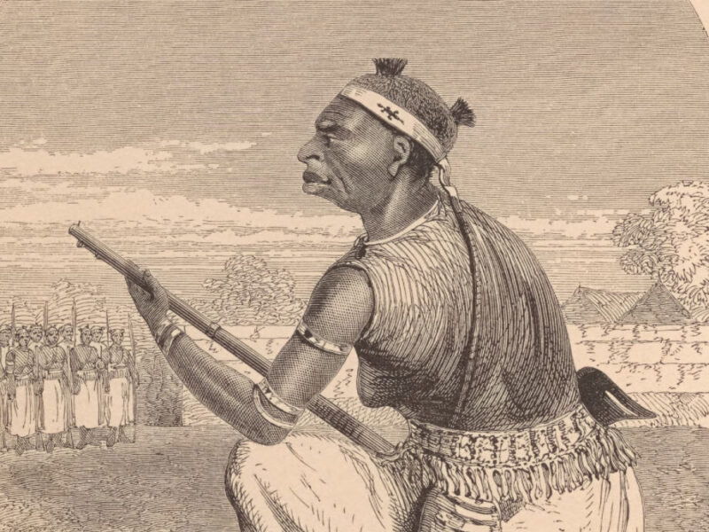 Sketch of a Dahomey "Amazon," 1864