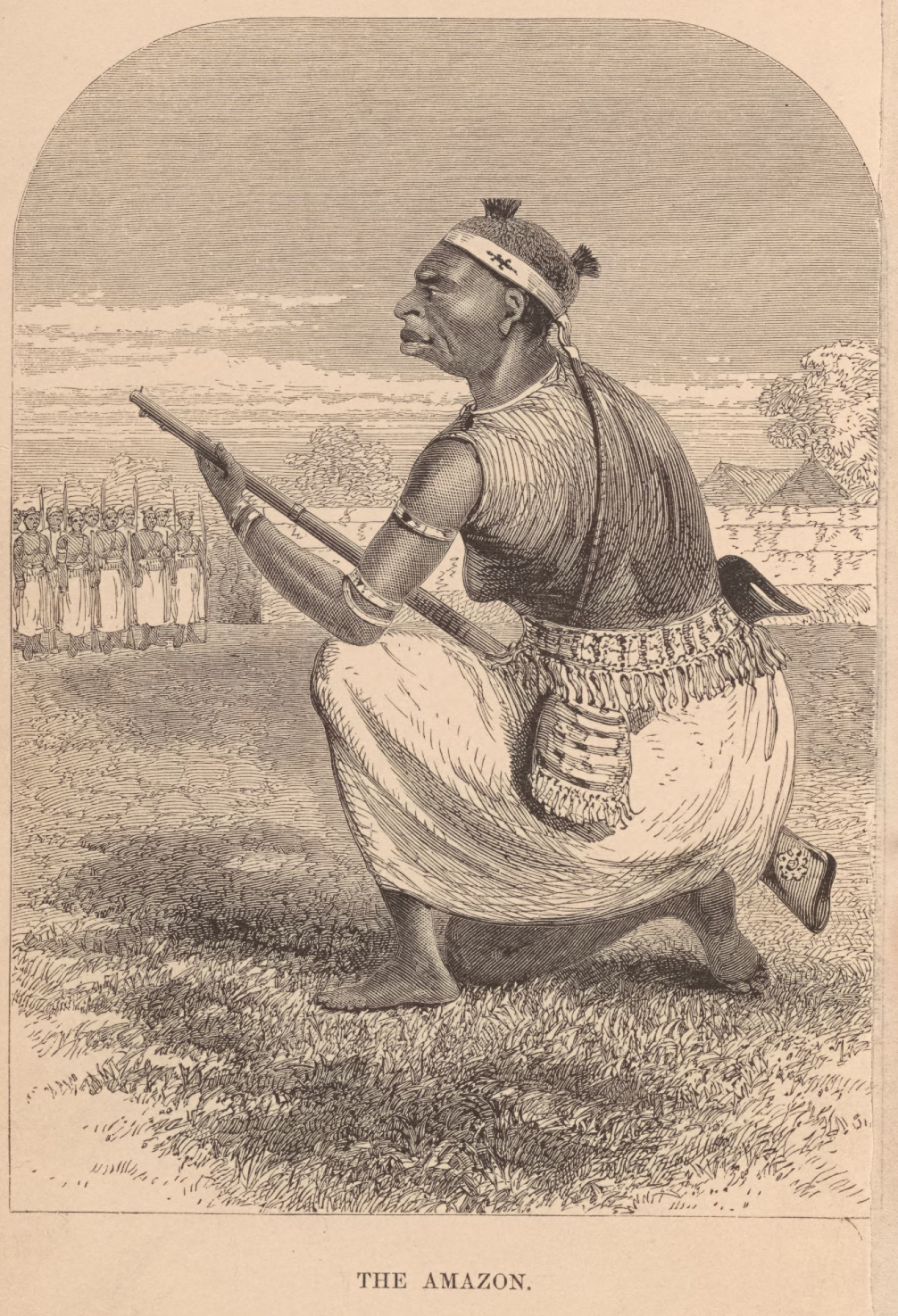 Sketch of a Dahomey "Amazon," 1864