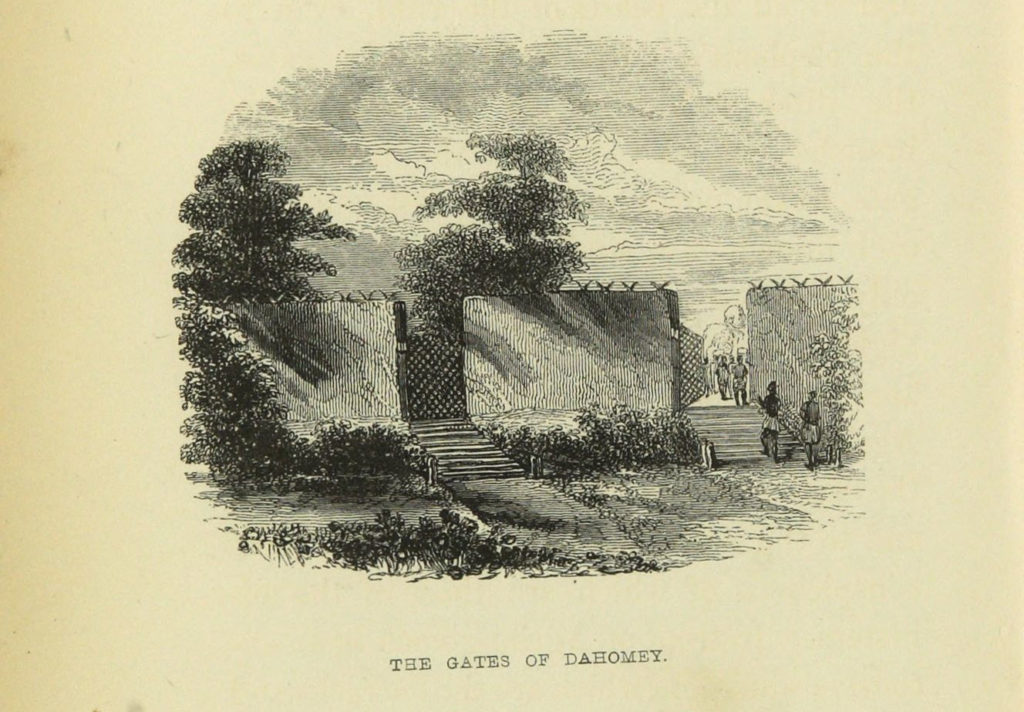 Gates of Dahomey sketch from 1851 book