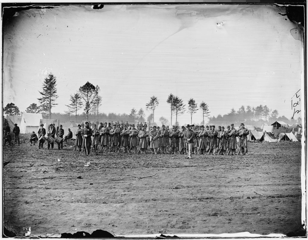 Union infantry on parade