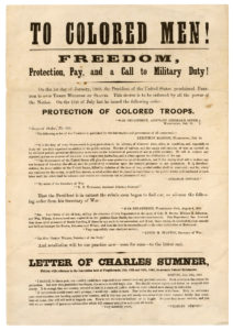 Recruiting poster for colored troops
