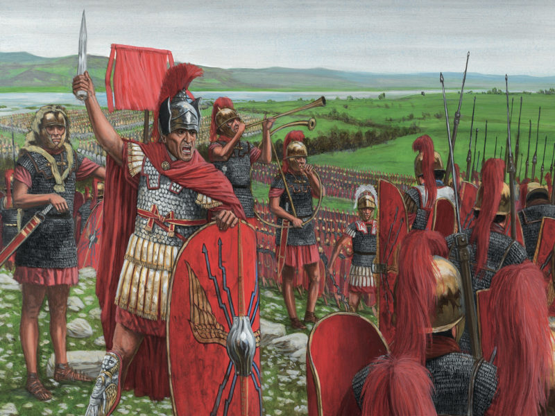Lucullus exhorts his legionaries at Tigranocerta