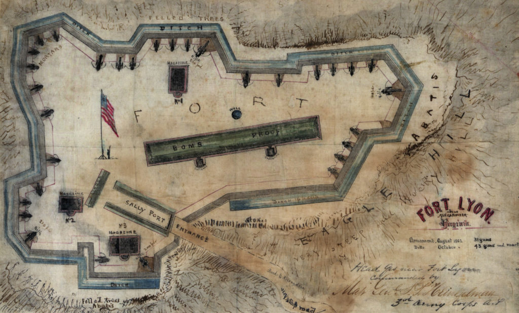 Map of Fort Lyon, Virginia