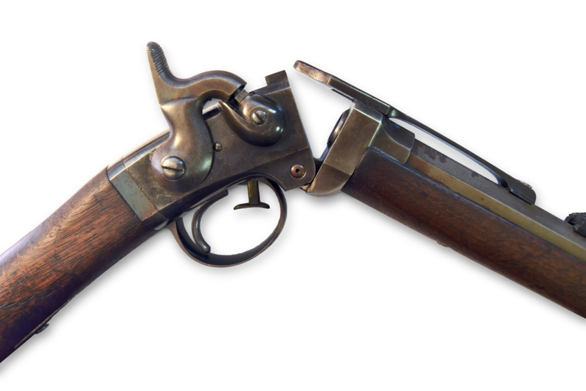 Smith carbine, open for loading