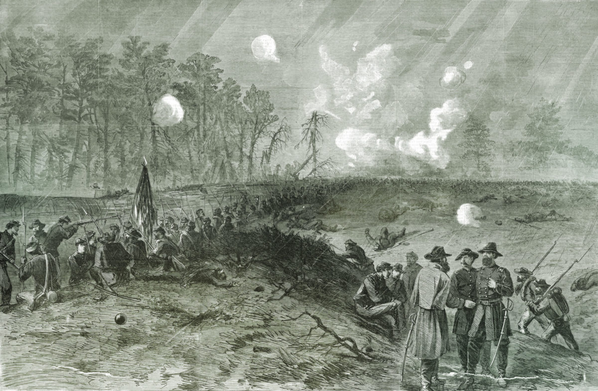 Fighting at Mule Shoe Salient at Spotsylvania