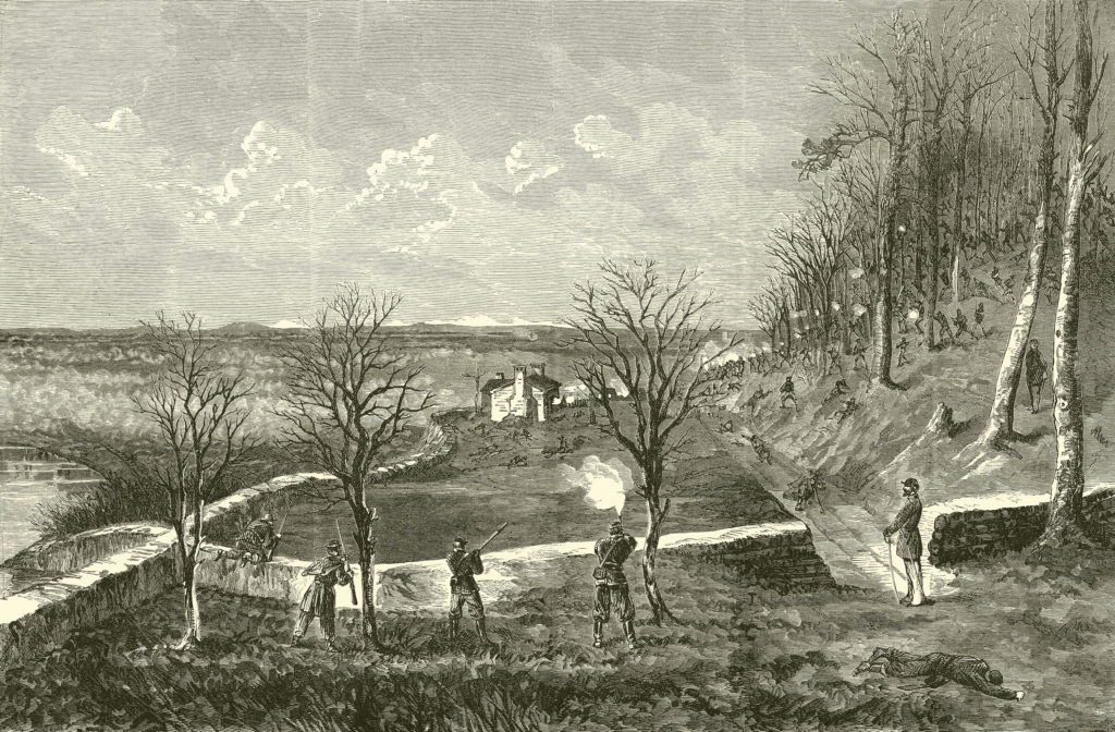Fderal soldiers surround White House, Lookout Mountain