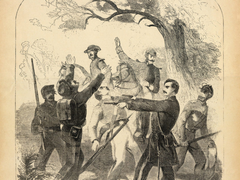 Harper’s Weekly cover showing Captain Strong's encounter