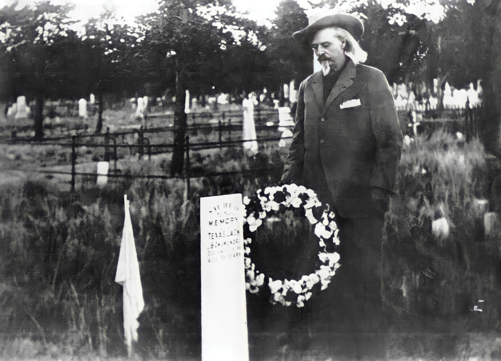Buffalo Bill Cody at Texas Jack's grave