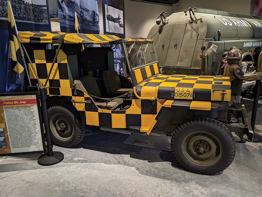 Photo of a airfield jeep at The World War II American Experience Museum.