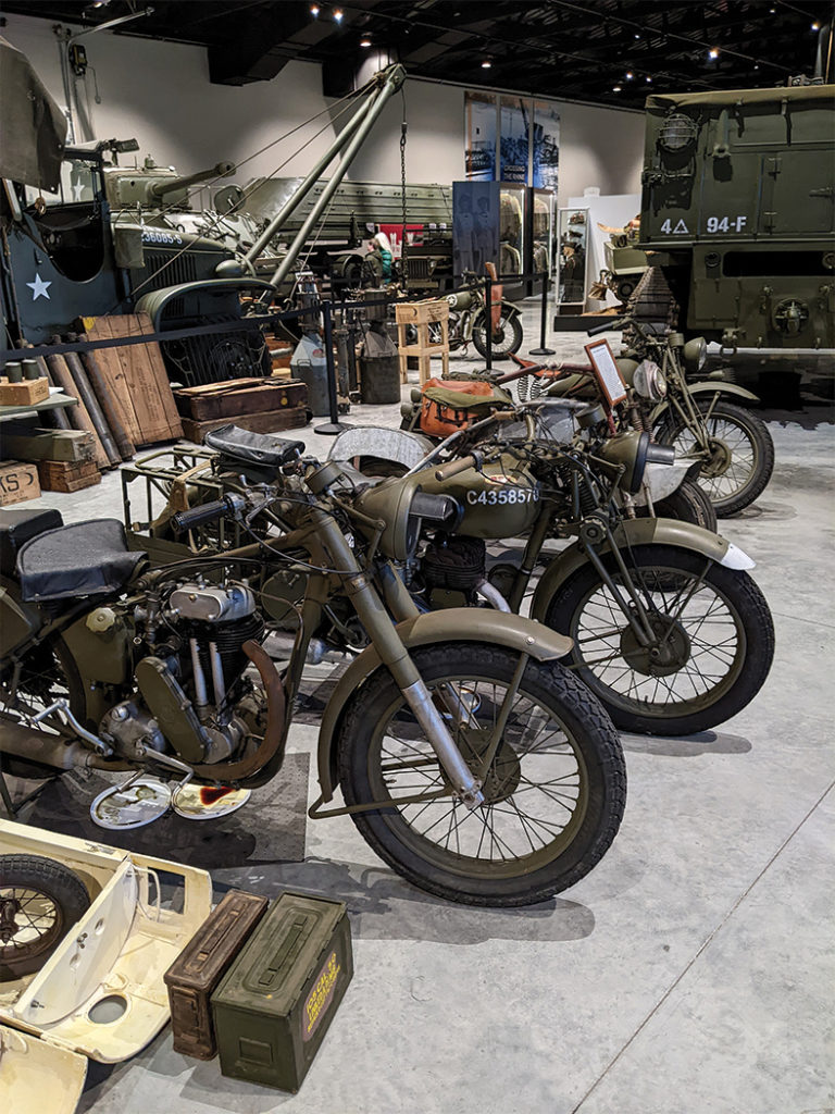 Photo of Motorcycles at The World War II American Experience Museum.