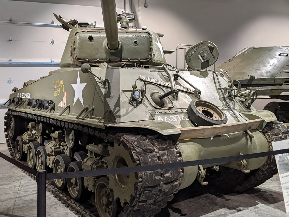 Photo of a tank at The World War II American Experience Museum.