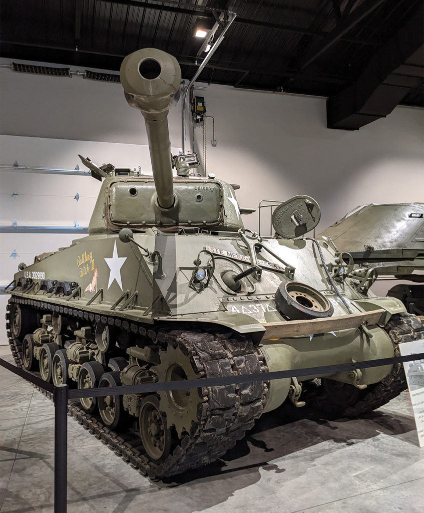 Photo of a tank at The World War II American Experience Museum.
