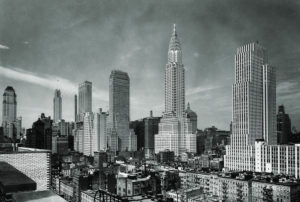 Photo of New York Skyline, Chrysler Building, 500 Fifth Avenue, New York, New York, 1920s.