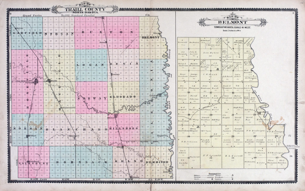 Map of Traill County, North Dakota