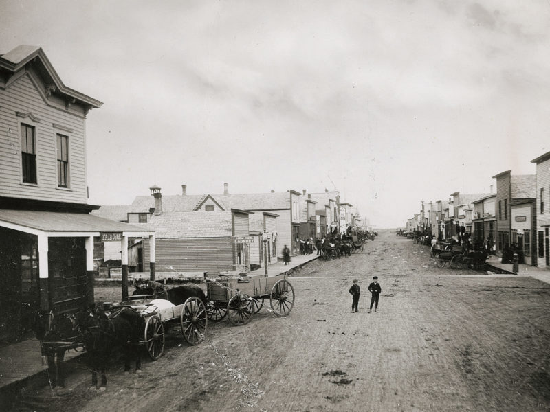 street scene in Mayville, North Dakota