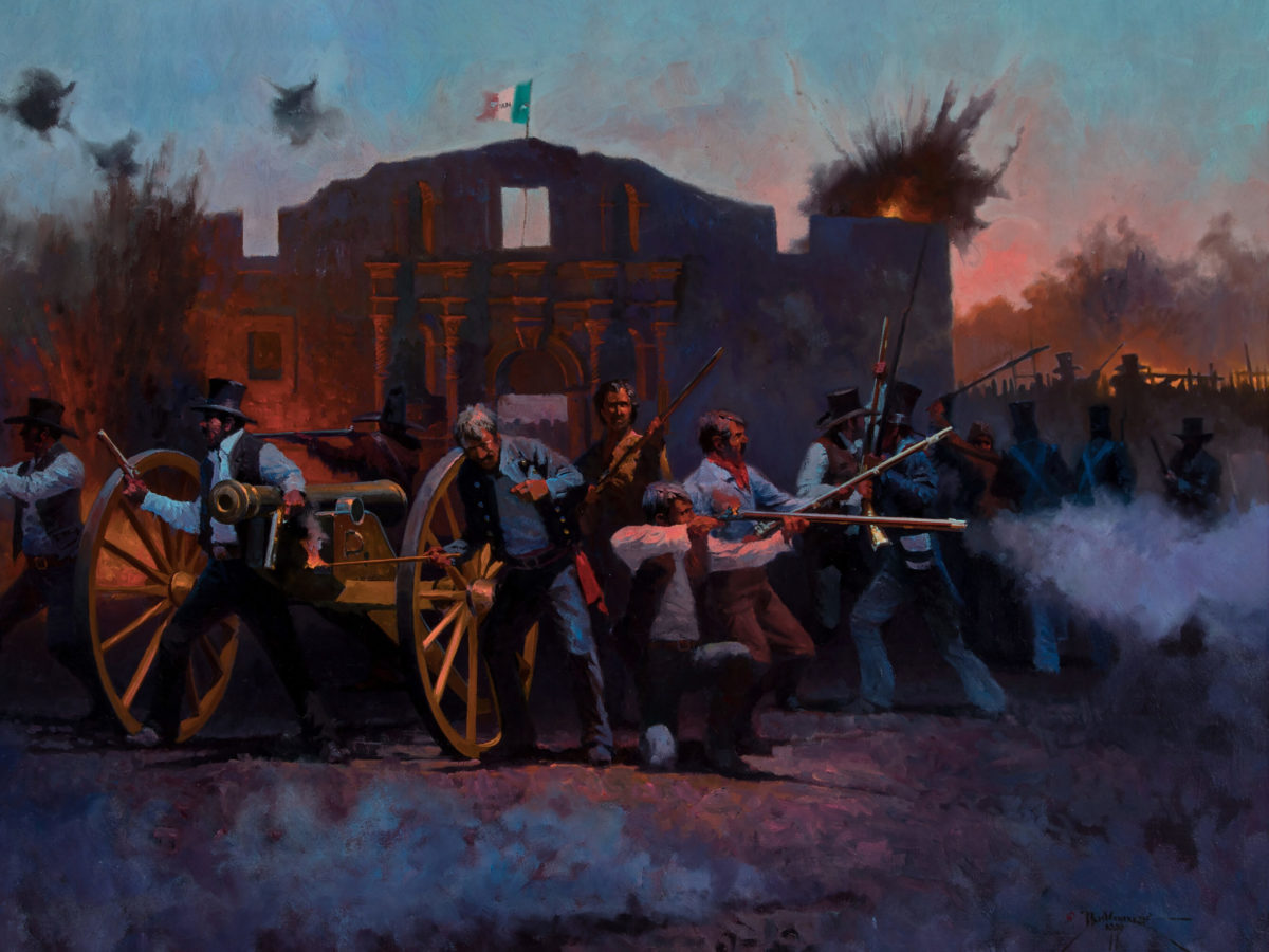 Battle of the Alamo painting