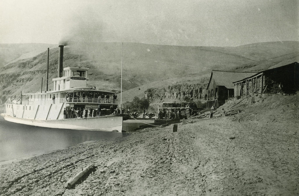 Steamboat at a sandbar on Snake River