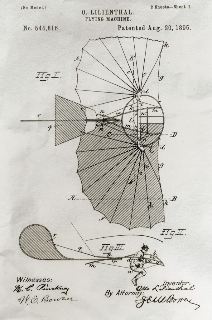 otto-lilienthal-patent-drawing